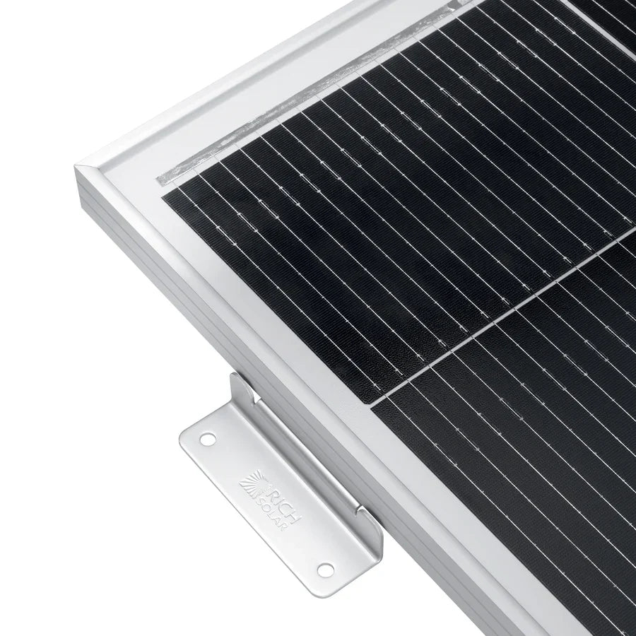 Rich Solar MEGA 200 12V 200W Solar Panel With 3/4" Z Brackets