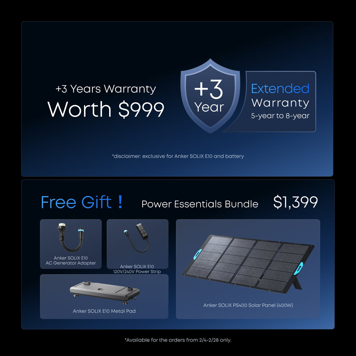 Anker B17E1147 E10 Whole Home Backup System | 24 kWh LiFePO4 Battery | 10-30kW Turbo Output | Smart Grid & Storm-Guard