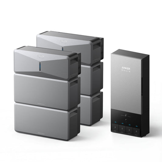 Anker B17E114D 2-Set E10 Automatic Backup Kits | 24kWh LiFePO4 Battery | 10-30kW Turbo Output | Smart Grid & Storm-Guard