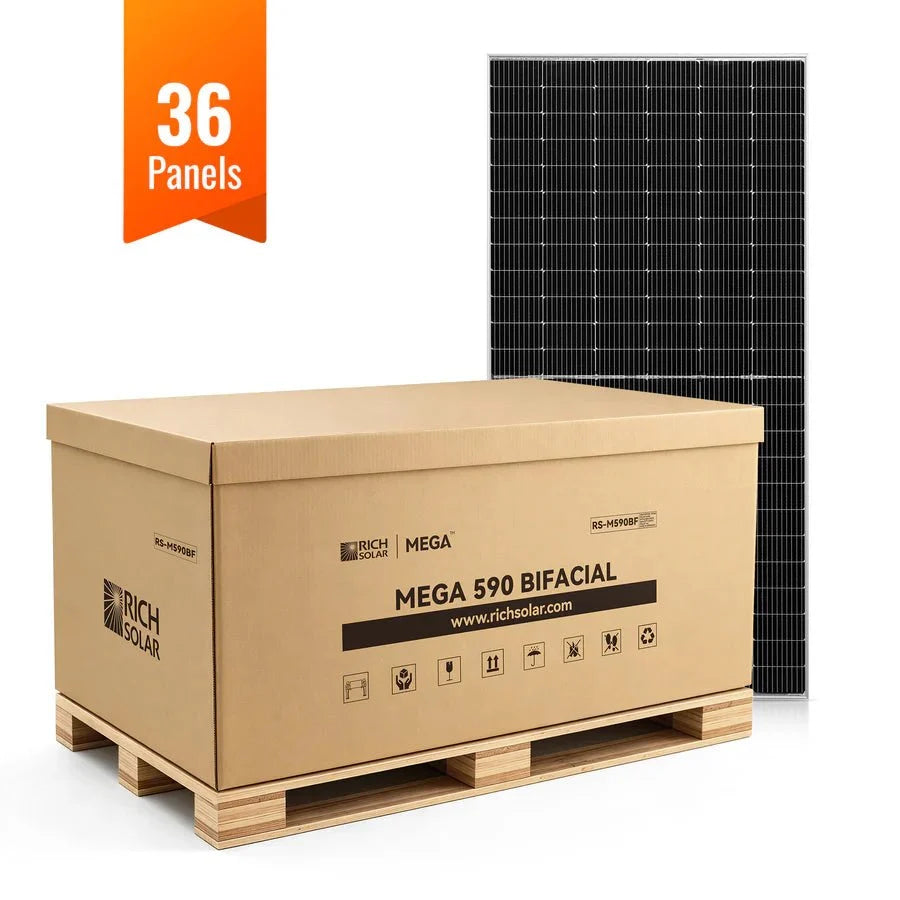 Rich Solar MEGA 590 Watt Bifacial Solar Panels