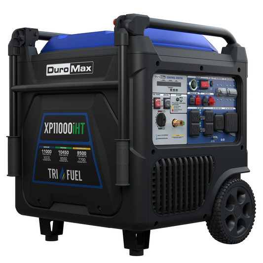 DuroMax XP11000iHT 11,000 Watt Portable Tri Fuel Inverter Generator - Quiet, Low THD