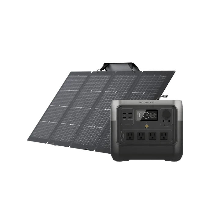 EcoFlow RIVER 2 Pro Solar Generator + 220W Bifacial Portable Solar Panel