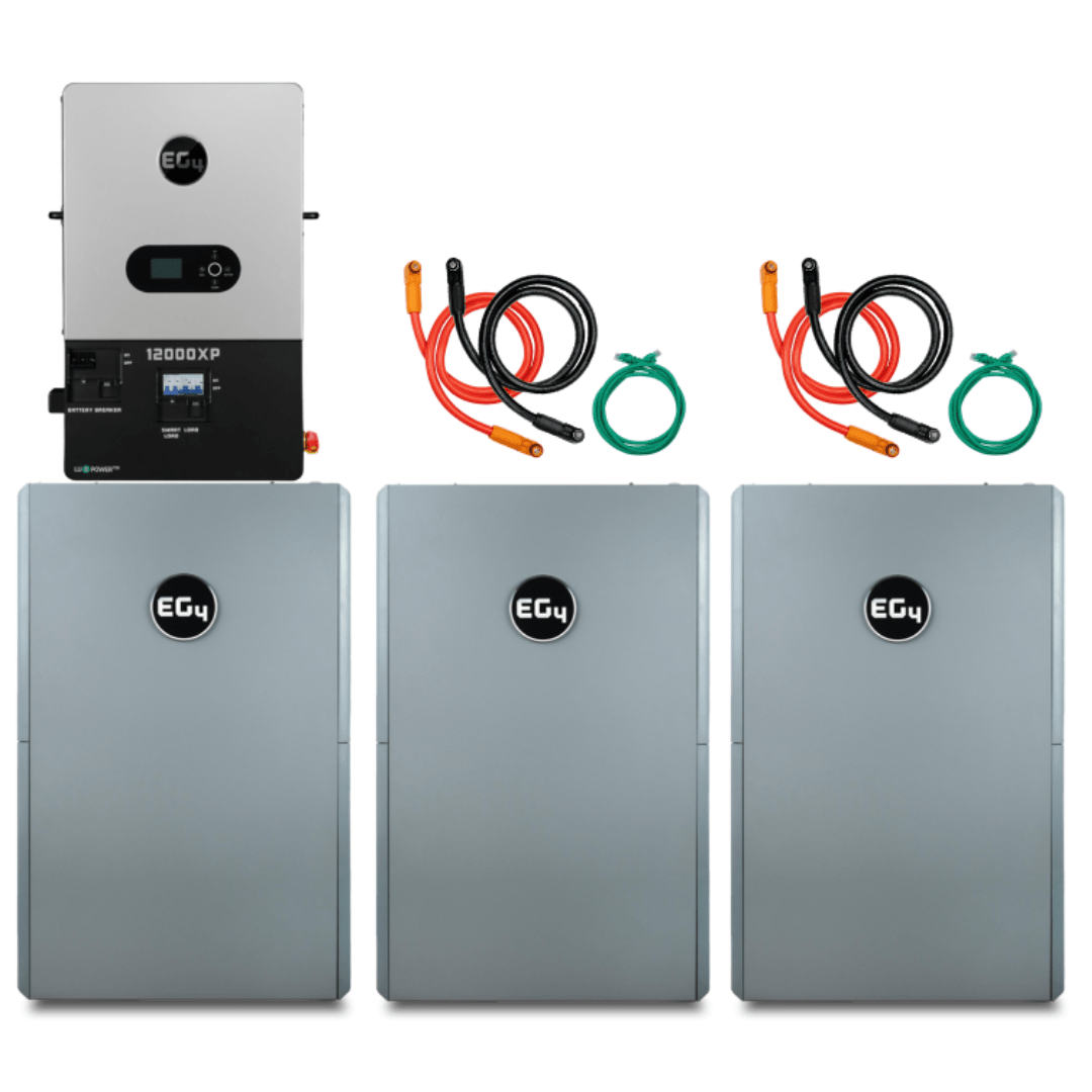 EG4 48V PowerPro LiFePO4 Battery (28.6kWh-43kWh) + 1200XP 12,000W 48V Split Phase Off-Grid Inverter