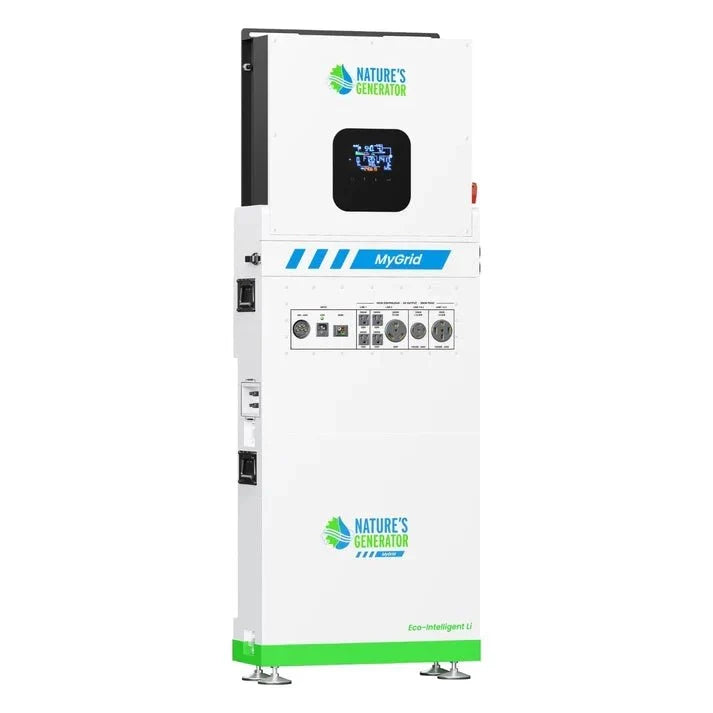 Natures Generator MyGrid 10K + 8 x 410W Rigid Solar Panel + 350W Wind Turbine