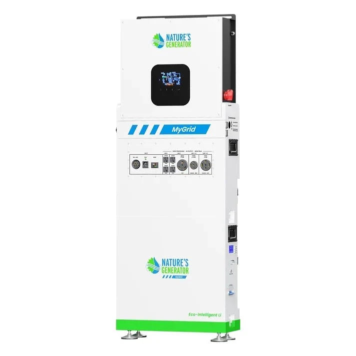 Natures Generator MyGrid 10K + Solar Battery + 12 x 410W Rigid Solar Panel + 350W Wind Turbine