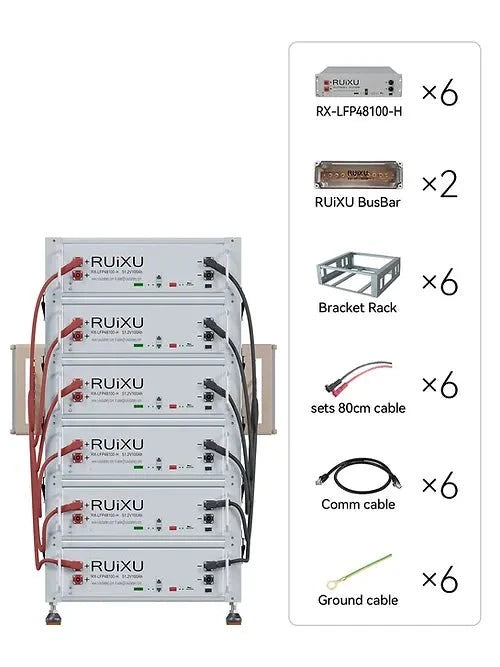 RUiXU Battery Optional Installation Method - Bracket Rack - Flexibility & Stackable