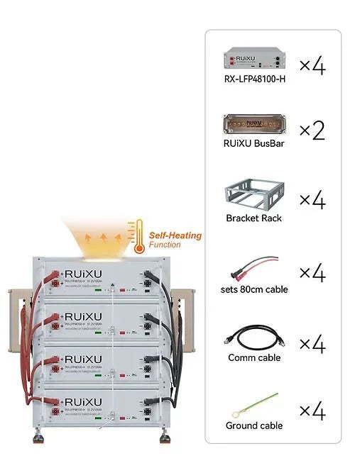 RUiXU Self-Heating Battery Optional Installation Method - Bracket Rack