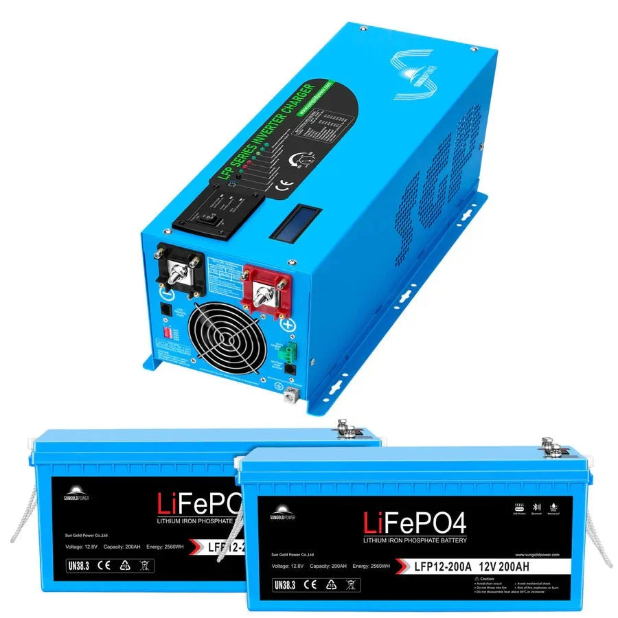 SunGoldPower 4000W DC 12V Pure Sine Wave Inverter With Charger