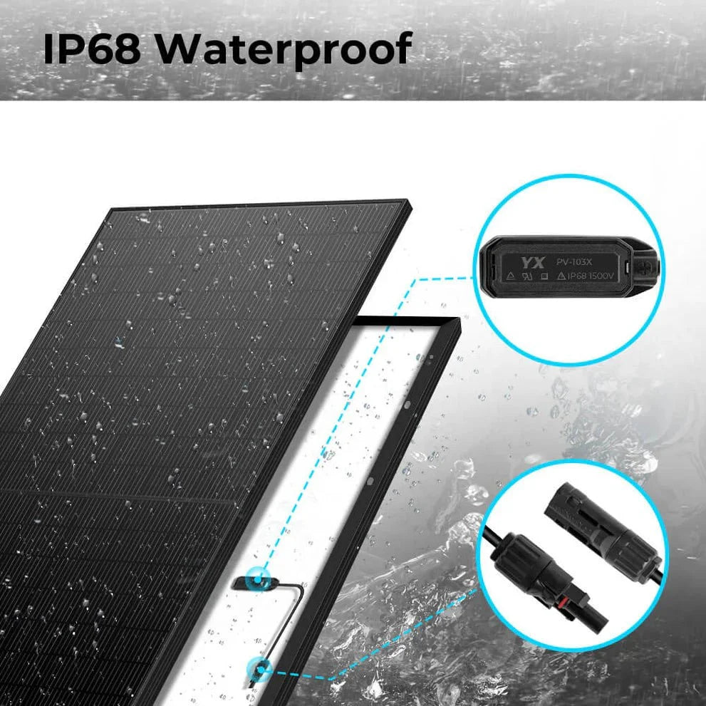 SunGoldPower 500W Monocrystalline Black PERC Solar Panel